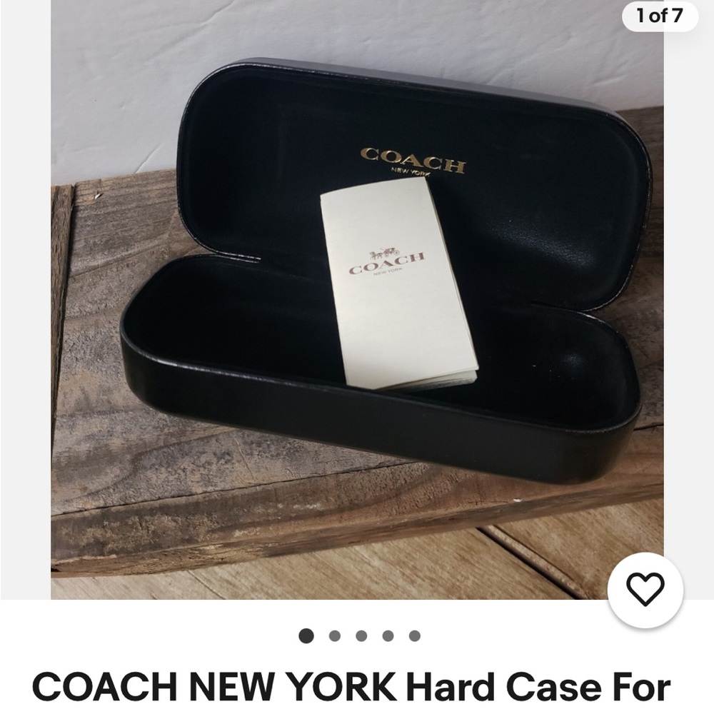 Coach Black Glasses Hard Case